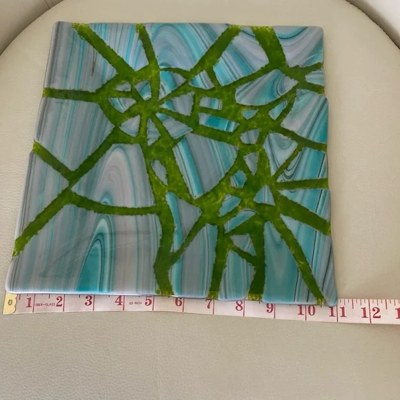 Fused Art Glass Platter - Picture 2 of 5